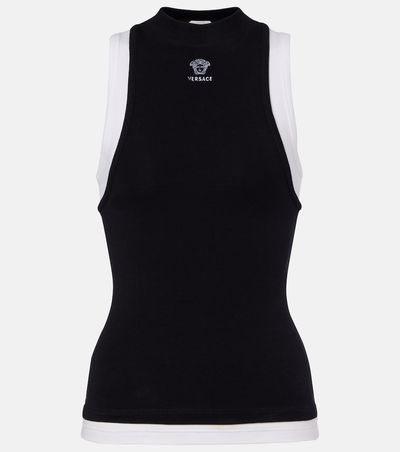 Versace Versace Layered cotton-blend tank top