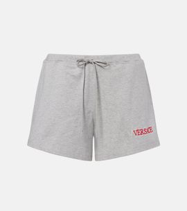 Versace Versace Logo cotton jersey shorts