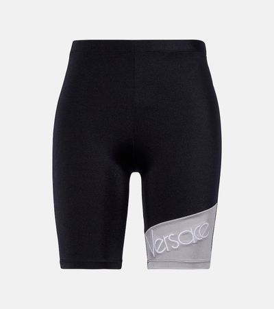 Versace Versace Logo embroidered biker shorts