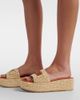 Versace Versace Logo raffia platform espadrille slides - 2