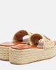 Versace Versace Logo raffia platform espadrille slides - 3