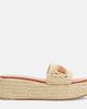 Versace Versace Logo raffia platform espadrille slides - 5