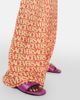Versace Versace Logo wide-leg silk pants - 5