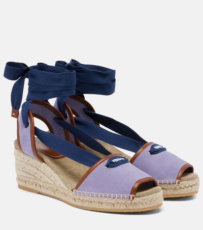 Versace Versace Lola suede espadrille wedges