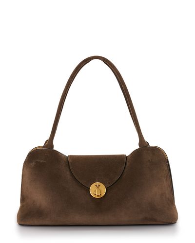 Versace Versace Medium Suede Shoulder Bag