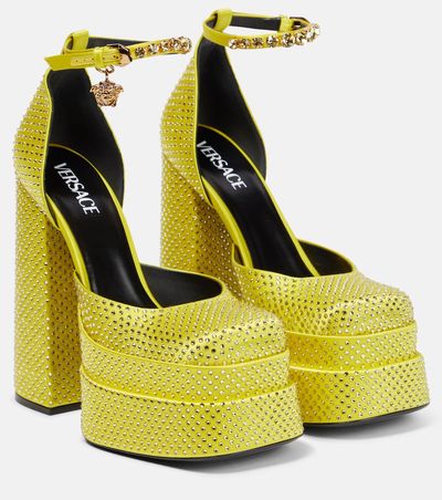 Versace Versace Medusa Aevitas embellished platform pumps