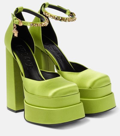 Versace Versace Medusa Aevitas satin platform pumps