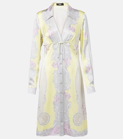 Versace Versace Medusa Cameo silk twill shirt dress