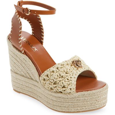 Versace Versace Medusa Espadrille Wedge Sandal