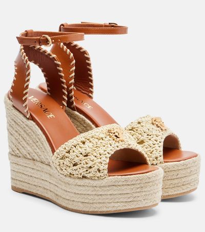 Versace Versace Medusa espadrille wedge sandals