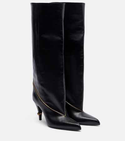 Versace Versace Medusa leather mid-calf boots