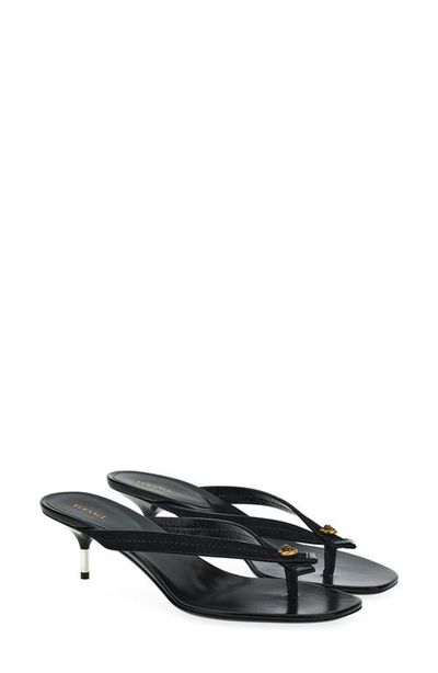 Versace Versace Medusa Leather Thong Sandal
