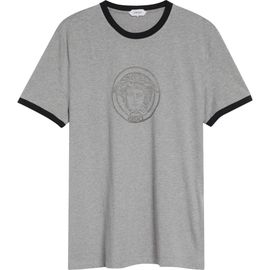 Versace Versace Medusa Logo Ringer Graphic T-Shirt