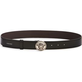 Versace Versace Medusa Medallion Buckle Leather Belt