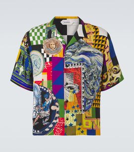 Versace Versace Medusa silk twill bowling shirt