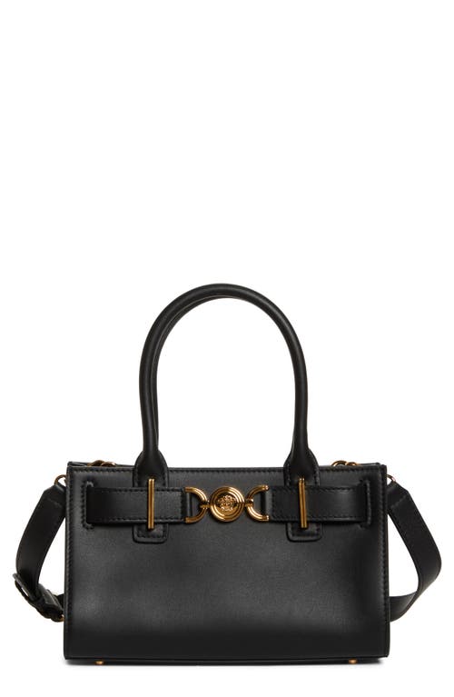 Versace Versace Medusa Small Belted Leather Tote