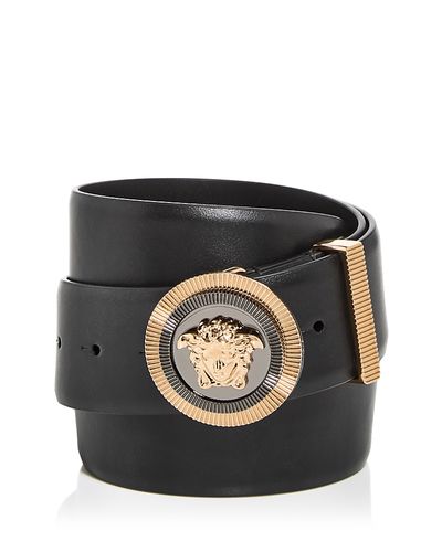Versace Versace Men's Enamel Medusa Biggie Leather Belt