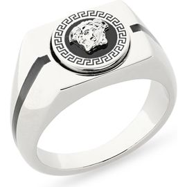 Versace Versace Men's Enamel Medusa Signet Ring