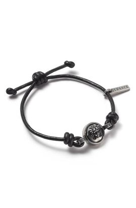 Versace Versace Men's Leather Slide Bracelet