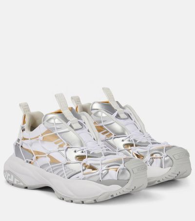 Versace Versace Mercury leather-trimmed sneakers