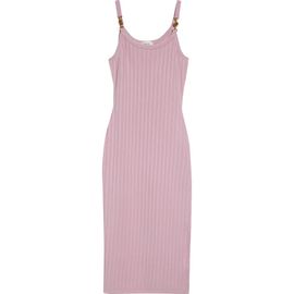 Versace Versace Mesh Rib Midi Sweater Dress