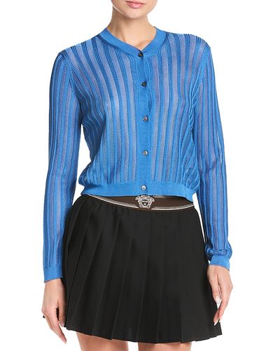 Versace Versace Mesh Ribbed Cardigan