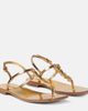 Versace Versace Metallic leather thong sandals - 1