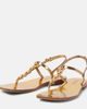 Versace Versace Metallic leather thong sandals - 5