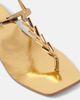 Versace Versace Metallic leather thong sandals - 6