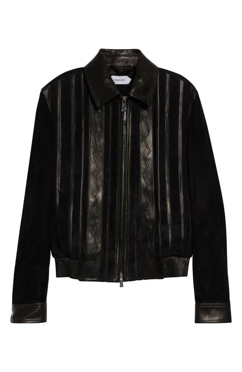 Versace Versace Mixed Media Blouson Jacket
