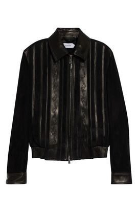 Versace Versace Mixed Media Blouson Jacket