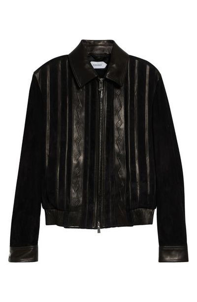 Versace Versace Mixed Media Blouson Jacket