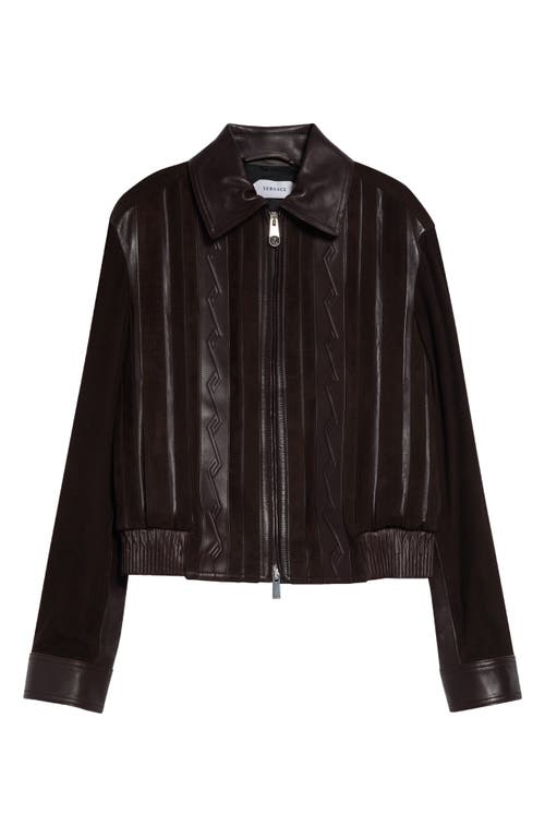 Versace Versace Mixed Media Greca Blouson Jacket