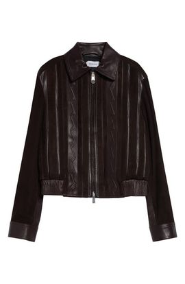 Versace Versace Mixed Media Greca Blouson Jacket
