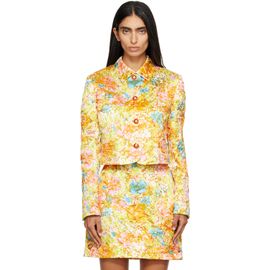Versace Versace Multicolor Printed Silk Duchesse Jacket