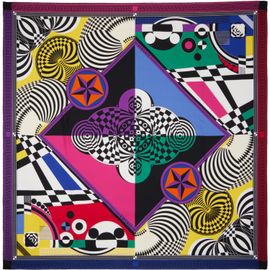Versace Versace Multicolor Printed Silk Twill Scarf