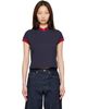 Versace Versace Navy & Red Stretch Cotton-Jersey T-shirt - 1