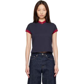 Versace Versace Navy & Red Stretch Cotton-Jersey T-shirt