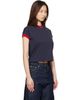 Versace Versace Navy & Red Stretch Cotton-Jersey T-shirt - 2