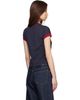 Versace Versace Navy & Red Stretch Cotton-Jersey T-shirt - 3