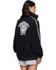 Versace Versace Navy Cotton-Terry Jacquard Zip Jacket - 3