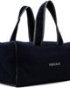 Versace Versace Navy Terry Cloth Jacquard Gym Duffle Bag - 3