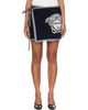 Versace Versace Navy Terry Medusa Jacquard Miniskirt - 1