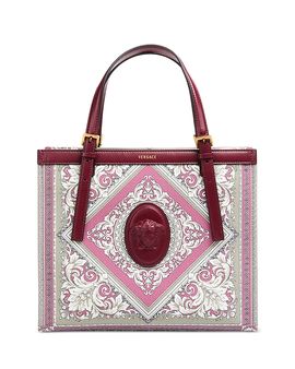 Versace Versace Neoclassic Barocco Canvas & Leather Mini Tote