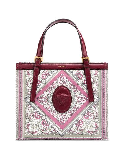 Versace Versace Neoclassic Barocco Canvas & Leather Mini Tote
