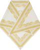 Versace Versace Off-White & Yellow Silk Twill Triangle Head Scarf - 1