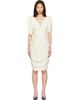 Versace Versace Off-White Cocktail Crepe Midi Dress - 1