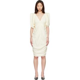 Versace Versace Off-White Cocktail Crepe Midi Dress
