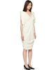 Versace Versace Off-White Cocktail Crepe Midi Dress - 2