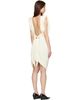 Versace Versace Off-White Cocktail Crepe Midi Dress - 3